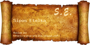 Sipos Etelka névjegykártya