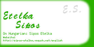 etelka sipos business card